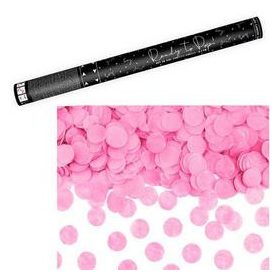   Konfetti ágyú, 60cm-es, rózsaszín kerek konfettit kilövő, oTUKR60-081