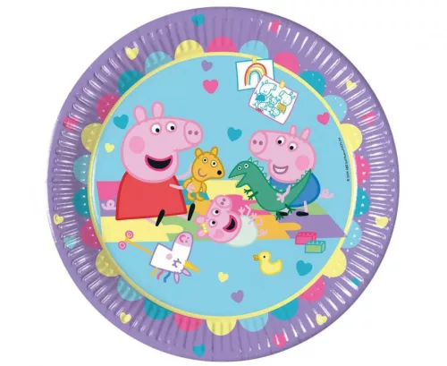 Papírtányér 23cm 8db Peppa