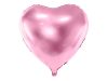 Egyszínű szív fólia lufi 24" 61cm rózsaszín szív