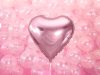 Egyszínű szív fólia lufi 24" 61cm rózsaszín szív