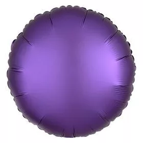 Egyszínű kerek lufi 18" 45cm Chrome lila, Purple, 