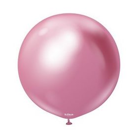 Óriás latex léggömb 24" 60cm chrome, króm, Pink