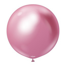 Óriás latex léggömb 24" 60cm chrome, króm, Pink