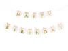 Happy Birthday betűfüzér, cica, masni  1m