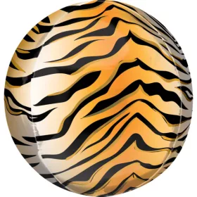 Gömb lufi 16" 40cm Orbz, Tigris mintával