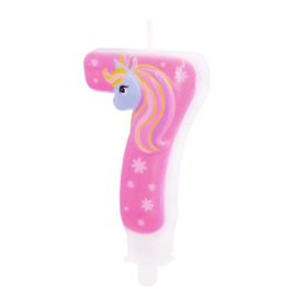 Számgyertya Unikornis 8cm 7-es