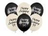 Szülinapi lufi 11" 28cm 6db Happy Birthday, Masni Mix