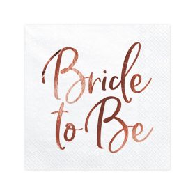 Szalvéta lánybúcsúra, Bride to Be, 33x33cm, 20db,