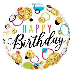 Szülinapi lufi 18" 45cm Happy Birthday
