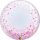 Deco Bubble lufi 24" 61cm krisztálytiszta, átlátszó, pink konfetti mintával