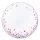 Deco Bubble lufi 24" 61cm krisztálytiszta, átlátszó, pink konfetti mintával