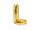 Betű lufi 14" 35cm arany fólia betű, L betű, levegővel tölthető