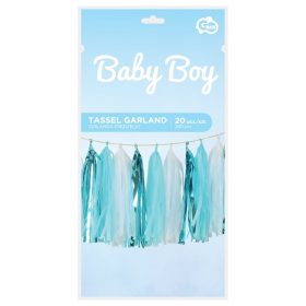 Rojtos girland, dekor füzér, 250cm kék-fehér