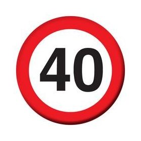   Kitűző számos, Sebességkorlátozó számmal, 40-es, 30434