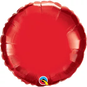 Egyszínű kerek lufi 18" 45cm Piros, 