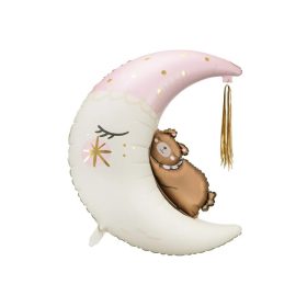 Óriás fólia lufi 38" 98cm maci, hold, rózsaszín