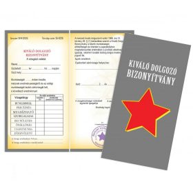 Bizonyítvány, Kiváló dolgozó