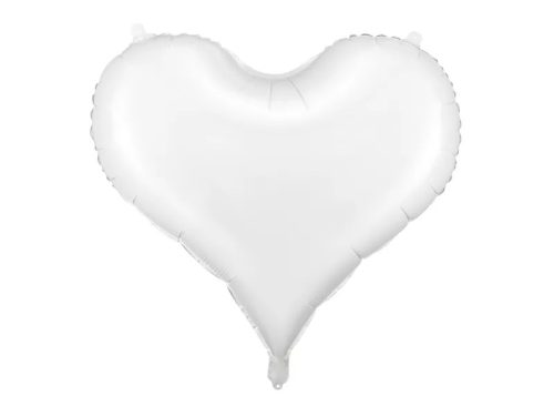Egyszínű szív fólia lufi 29" 75cm fehér szív
