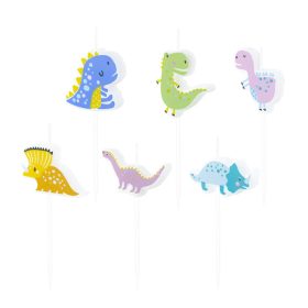 Gyertya Dinoszaurusz 6db