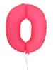 Számos lufi 34" 86cm óriás neon Piros (Rózsaszín) szám, számjegy 2-es, 