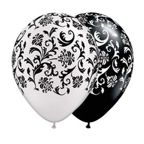 Mintás latex lufi 11" 28cm Damask