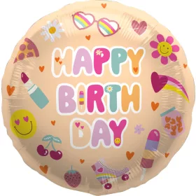 Szülinapi lufi 18" 45cm Happy Birthday