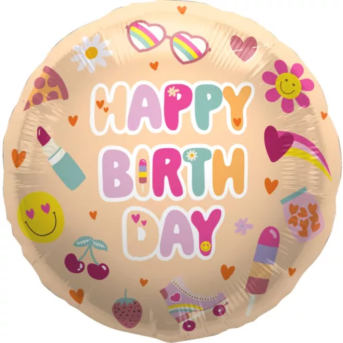 Szülinapi lufi 18" 45cm Happy Birthday