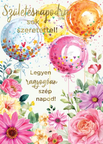 Cardex képeslap, zenélő, Születésnapodra sok szeretettel!, borítékkal