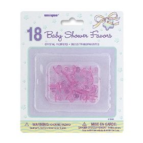   Dekoráció babaszületésre, babaváróra 18db rózsaszín cumi,  13640