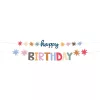 Happy Birthday füzér dekoráció, Starburst