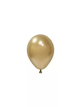 BALONEVI Latex lufi, 5", 13cm, 100db/cs, Chrome Gold, Króm Arany