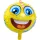 Szülinapi lufi 18" 45cm Happy Birthday, Smiley