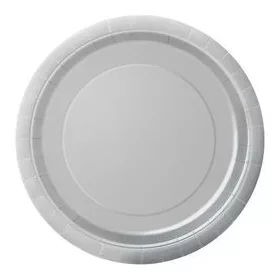Papírtányér 23cm 8db Ezüst p3345