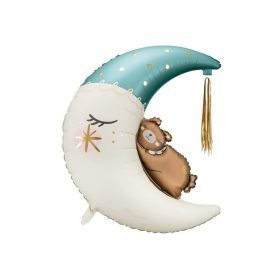 Óriás fólia lufi 38" 98cm maci, hold, kék