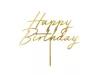 Tortabeszúró, tortadísz, Happy Birthday, Arany