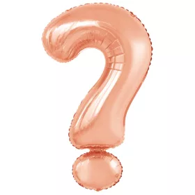 Betű lufi 34" 86cm óriás Rosegold betű, Kérdőjel