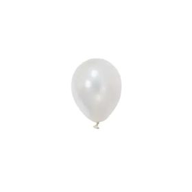 BALONEVI Latex lufi, 5", 13cm, 100db/cs, Metál Fehér