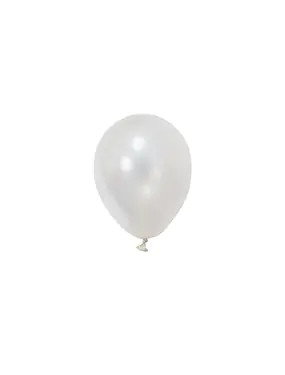 BALONEVI Latex lufi, 5", 13cm, 100db/cs, Metál Fehér