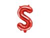 Betű lufi 14" 35cm piros fólia betű, S betű, levegővel tölthető