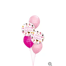   Héliumos luficsokor szülinapra, balerina, Happy Birthday - INGYENES GLS szállítással