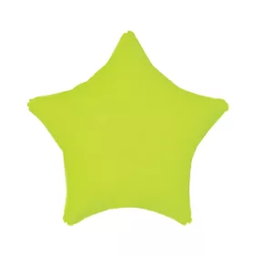 Egyszínű csillag lufi 19" 48cm Neon Sárga