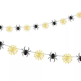Halloween füzér dekoráció, pók, 250cm