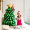 Karácsonyi fólia lufi, talpas, csak levegővel tölthető, Karácsonyfa