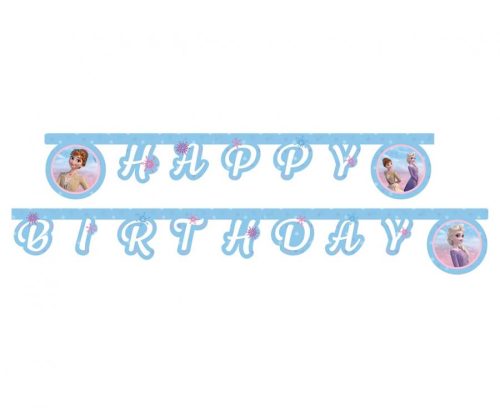 Betűfüzér Happy Birthday felirat, Frozen, Jégvarázs