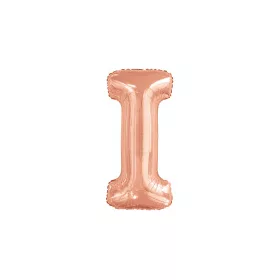 Betű lufi 34" 86cm óriás Rosegold betű, I betű, 