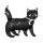 Óriás fólia lufi 38"  96x95 cm fekete cica