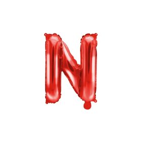   Betű lufi 14" 35cm piros fólia betű, N betű, levegővel tölthető