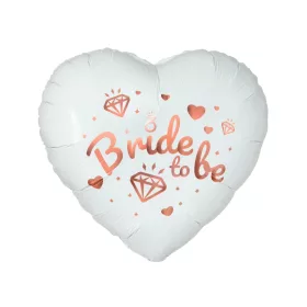 Lufi 18" (45 cm) szív, lánybúcsúra, Bride to Be