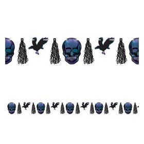 Halloween girland koponyás, 3m