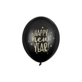   Szilveszter latex lufi 12" 30cm  6db Happy New Year szilveszteri lufi